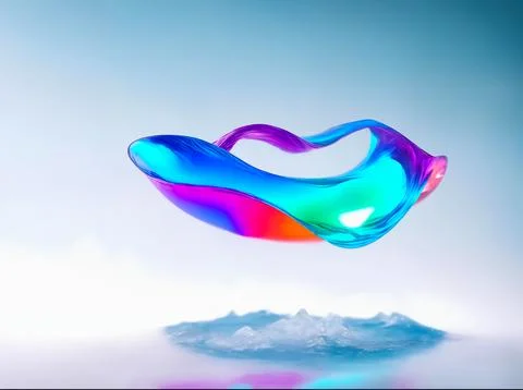 Splash fluid 3d illustration, 3d rendering Stock Illustration