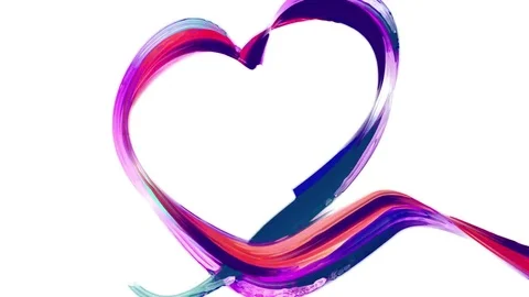 Splash forming Love Heart Shape Vidéo 84935134