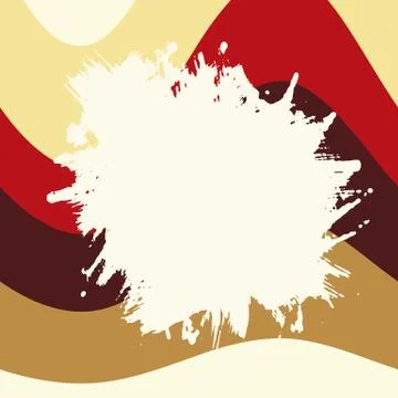 Splash Frame for text Print Cover Template in Red Color Splashes for Design.. Stock Illustration