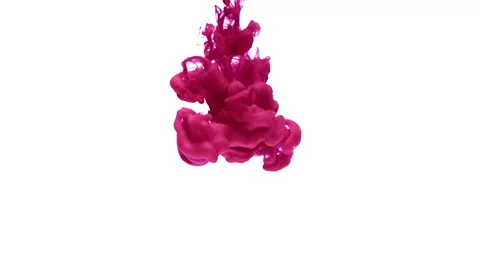 Splash of fuchsia paint flows down Stock Footage 166131316