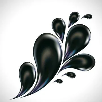 Splash of fuel oil. Stock Illustration