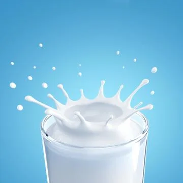 Splash in a glass of milk Illustrazione stock