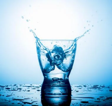 Splash in a glass Foto stock