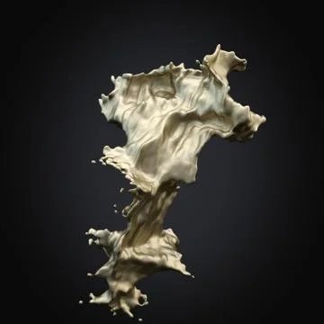 Splash gold 3d Stock Illustration
