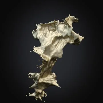 Splash gold 3d Stock Illustration