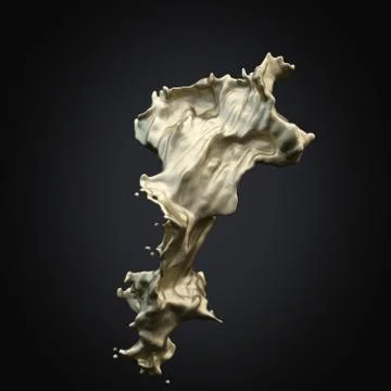 Splash gold 3d Stock Illustration