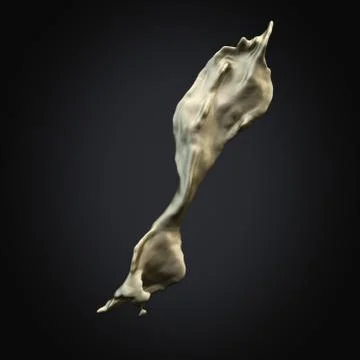 Splash gold 3d Illustrazione stock