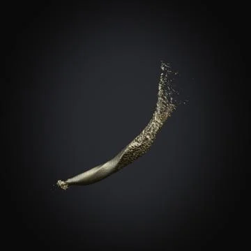 Splash gold 3d rendering background Stock Illustration