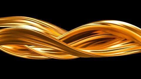 Splash gold black background. 3d illustration, 3d rendering. Stock Illustration