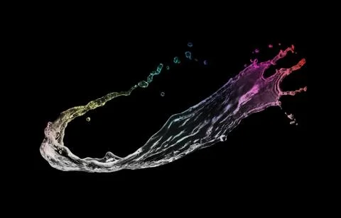 Splash half colorful Stock Illustration