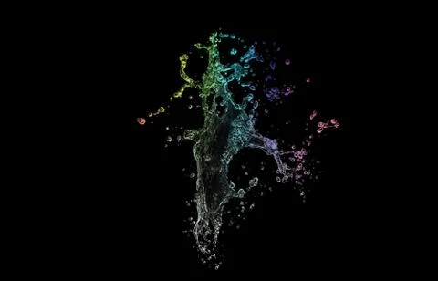 Splash half colors Stock Illustration