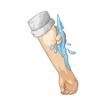 Splash hand illustration Illustrazione stock