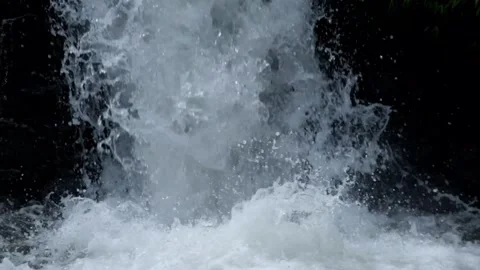 The splash of a heavy waterfall Stock Footage 270310083
