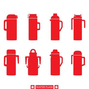 A Splash of Hydration  Explore Our Water Flask Vector Designs Stock Illustration