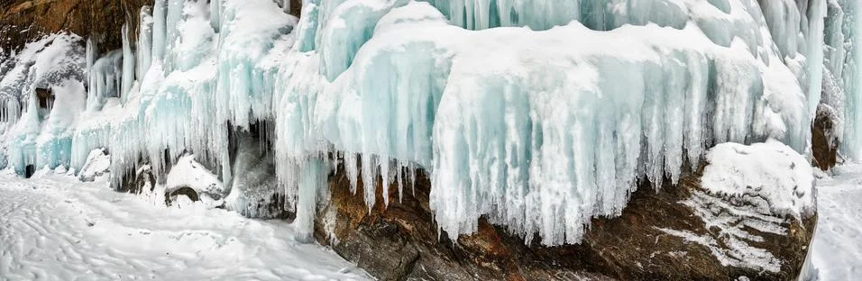 Splash ice on cape Stock Photos