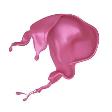 Splash of icing. 3d illustration, 3d rendering. Stock Illustration