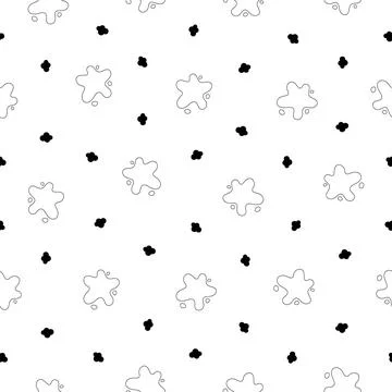 Splash ink blot. Seamless pattern. Coloring Page. Stock Illustration