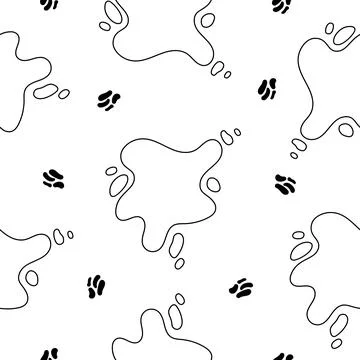 Splash ink blot. Seamless pattern. Coloring Page. Stock Illustration