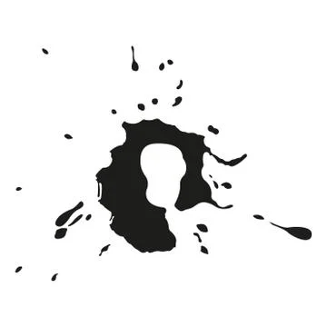 Splash. Ink splatter or spot. Paint splat isolated on white background. Vector Ilustración de archivo