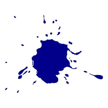 Splash. Ink splatter or spot. Paint splat isolated on white background. Vector Stock Illustration