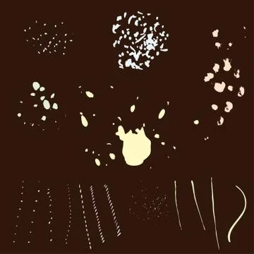 Splash of ink, stroke for brush, abstract spots Stock Illustration