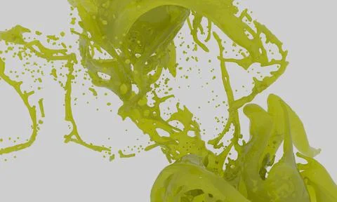 Splash isolated on white background, 3d rendering - illustration. Stock Illustration