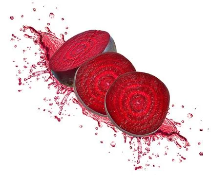 Splash juice beetroot Stock Photos