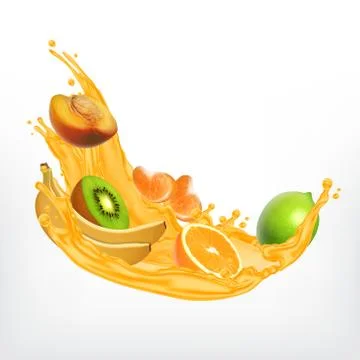 Splash of juice Stock Illustration