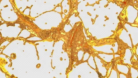 A splash of liquid gold Stock Footage 309774891
