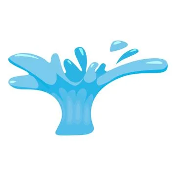 Splash of liquid, water, splutter. For illustrations, animation, cartoon style Stock Illustration