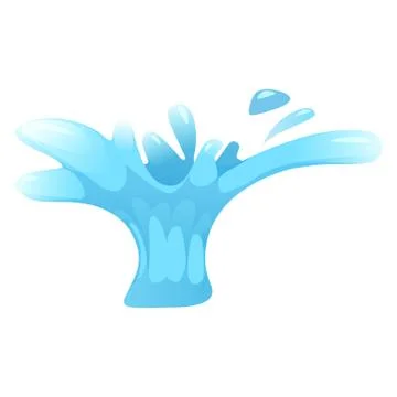Splash of liquid, water, splutter. For illustrations, animation, cartoon style Stock Illustration