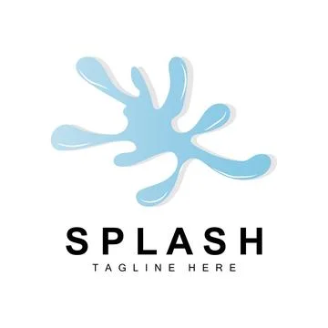Splash Logo, Water Wave Icon, Bubble Vector, Water Logo Art, Template Illus.. Stock Illustration