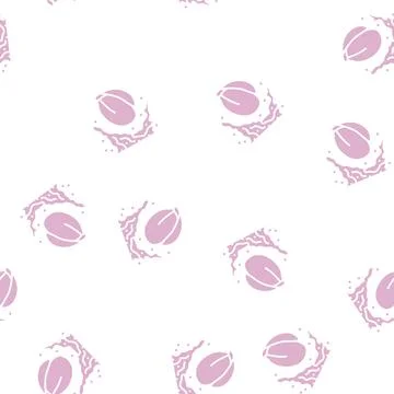 Splash mango juice glyph seamless pattern Stock Illustration