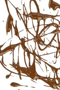 Splash of melted chocolate Stock Photos