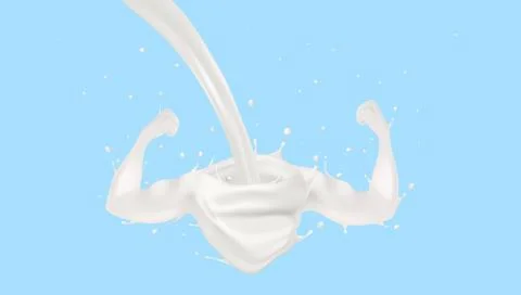 Splash Of Milk In Form Of Strong Arm Concept Stock Illustration