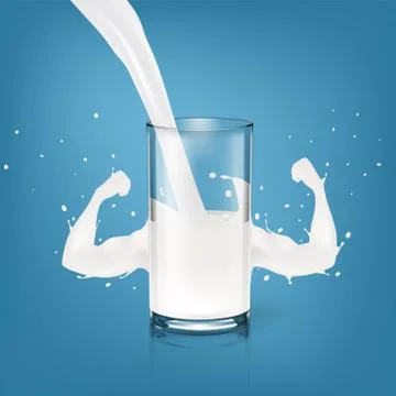 Splash Of Milk In Form Of Strong Arm Concept Stock-Illustration