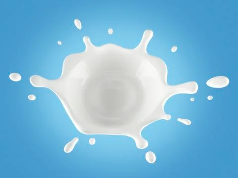 Splash of milk Stock Illustration
