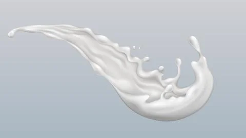 Splash milk liquid drop vector. Stock Illustration