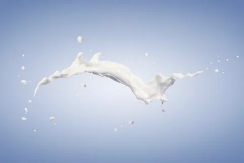 A splash of milk Foto stock