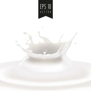 Splash of milk vector. Stock Illustration