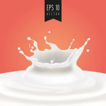 Splash of milk vector. Stock Illustration