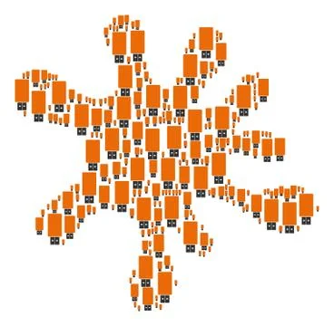 Splash Mosaic of USB Flash Drive Icons Illustrazione stock