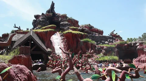 Splash Mountain 1 Stock Footage 39046634