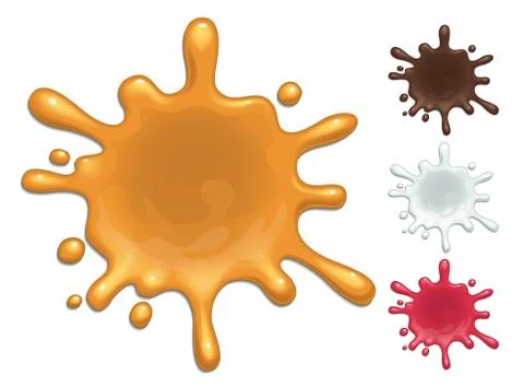 Splash of Orange, chocolate, strawberry and milk Stock Illustration