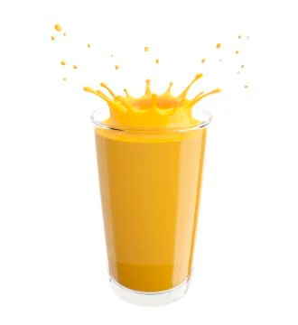 Splash orange juice Stock Illustration