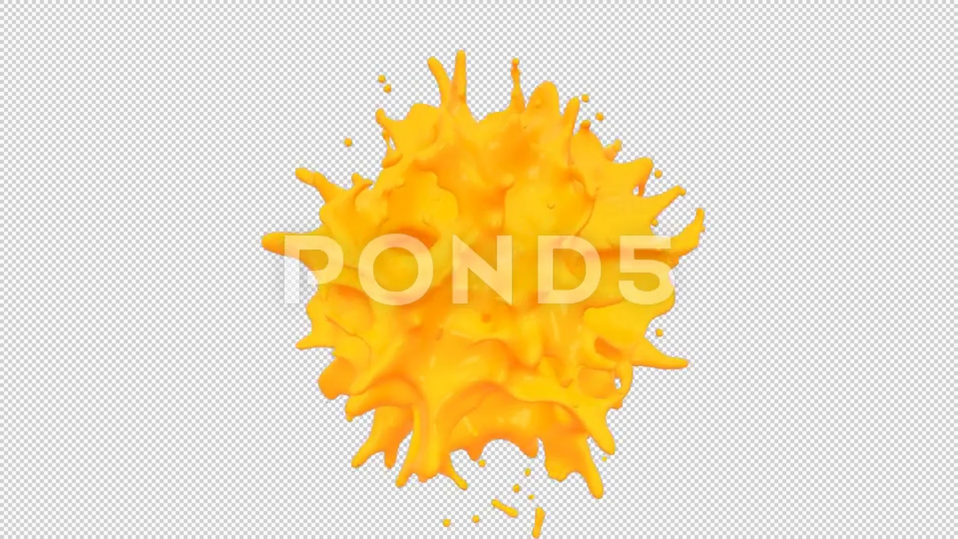 splash orange juice or paint. png alpha | Stock Video | Pond5