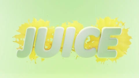Splash of orange, lime or lemon juice on green mint background. 3d animation Stock Footage 153516838
