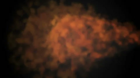 Splash of orange smoke on black background Stock Footage 64730971