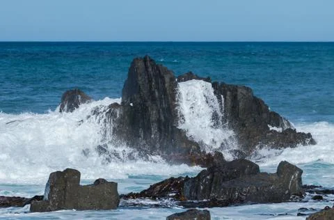 Splash Over Rocks Stock Photos