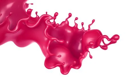Splash of paint. 3d illustration, 3d rendering. Stock Illustration